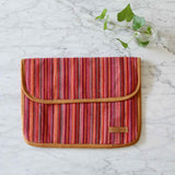 WOVEN 13" laptop sleeve - Red Premium Quality Unique Handmade Gifts And Accessories - Ganapati Crafts Co.