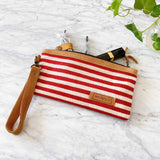 WOVEN phone wallet - Red/White Stripe Premium Quality Unique Handmade Gifts And Accessories - Ganapati Crafts Co.