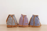 WOVEN Drawstring Bucket Bag - Sally - Ganapati Crafts Co.